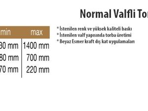 NORMAL VALFLİ TORBALAR